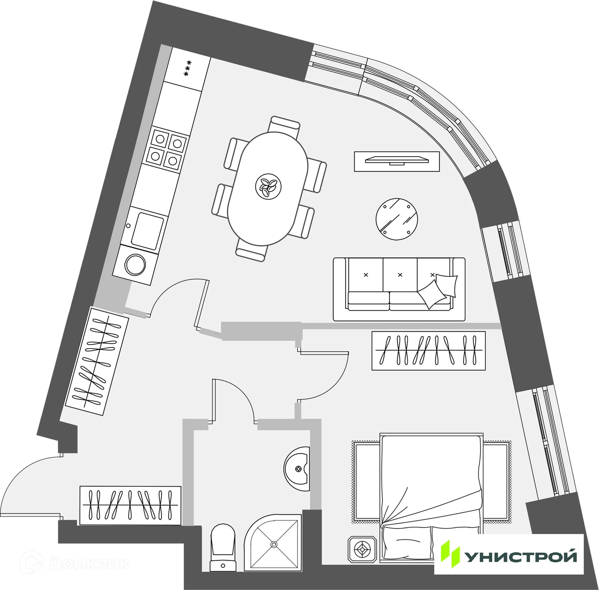 Фото квартиры в ЖК Уникум на Проспекте Победы