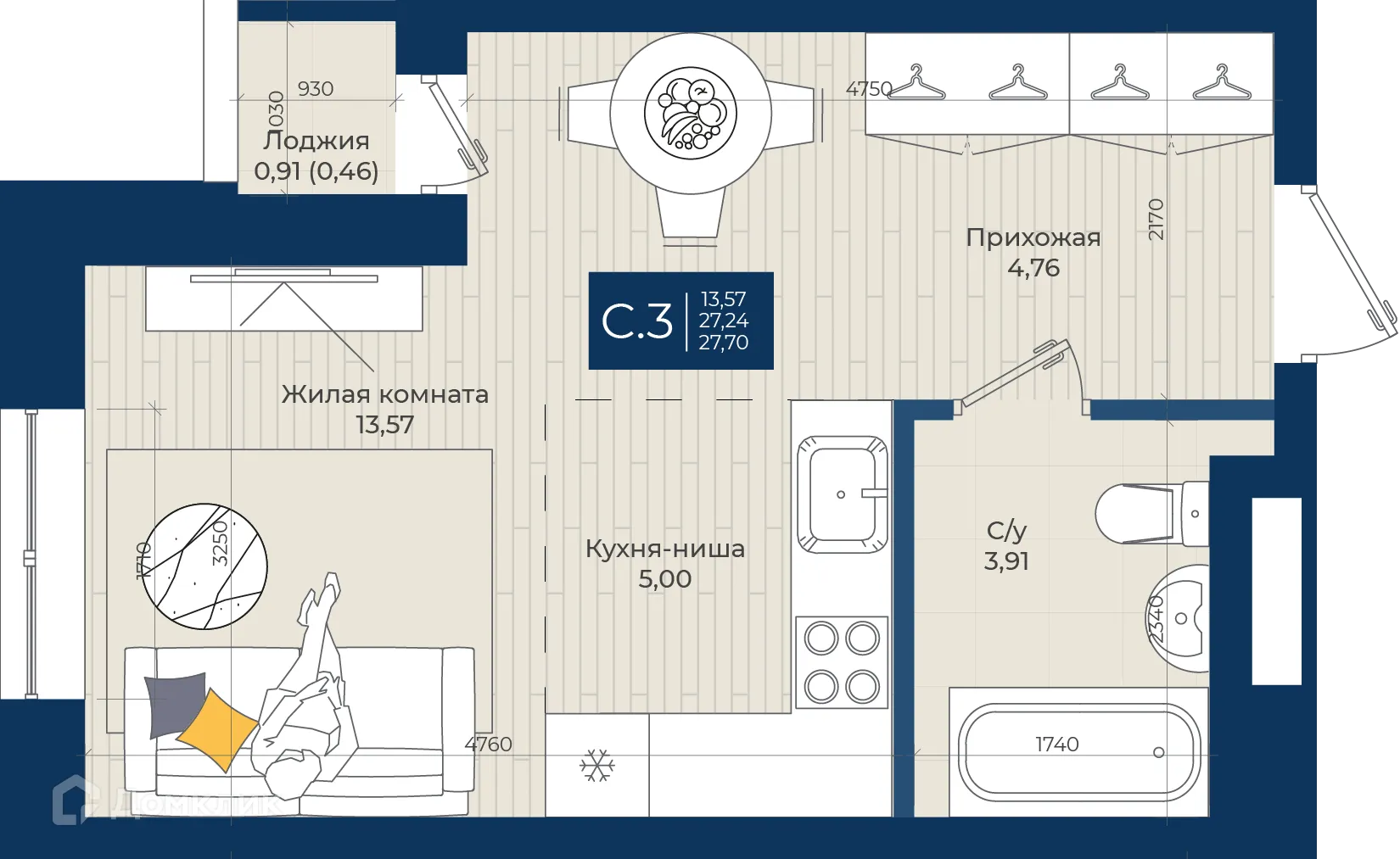 Фото квартиры в ЖК NOVA (ЖК НОВА)