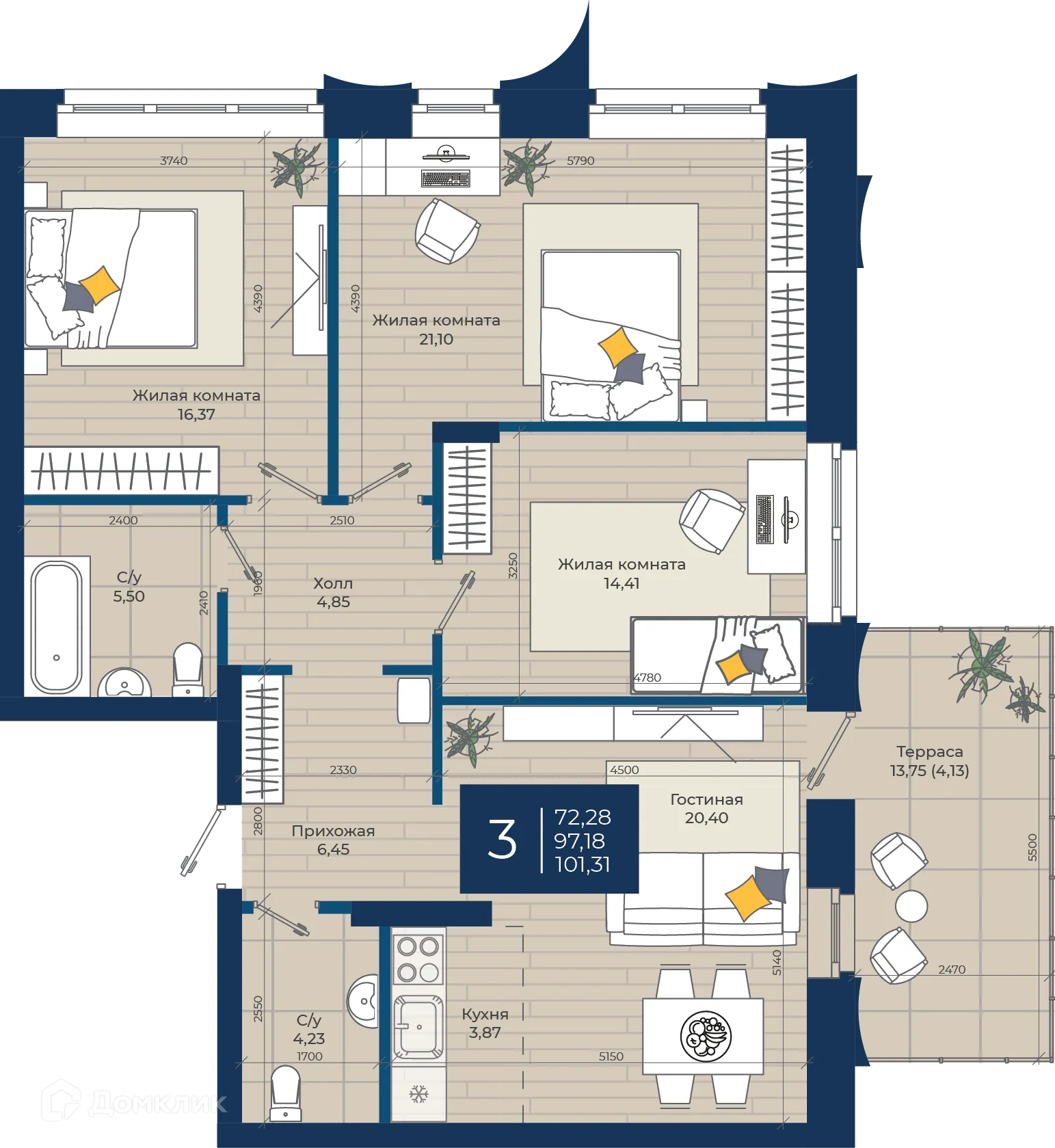 Фото квартиры в ЖК NOVA (ЖК НОВА)