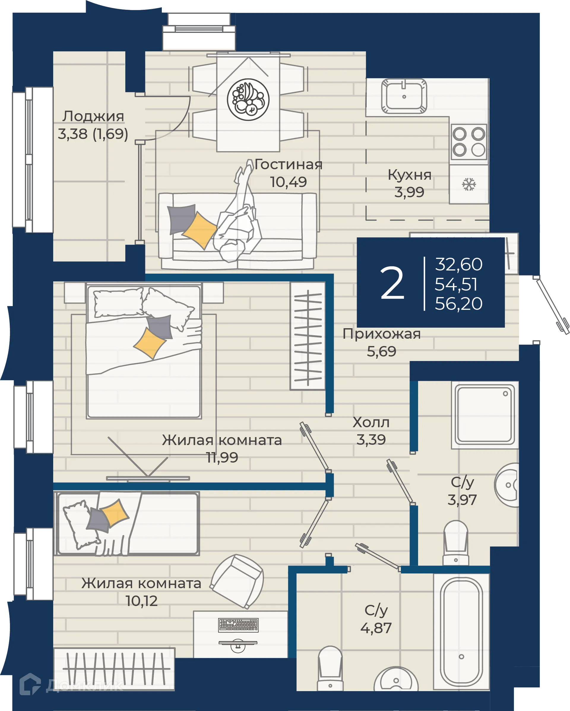 Фото квартиры в ЖК NOVA (ЖК НОВА)