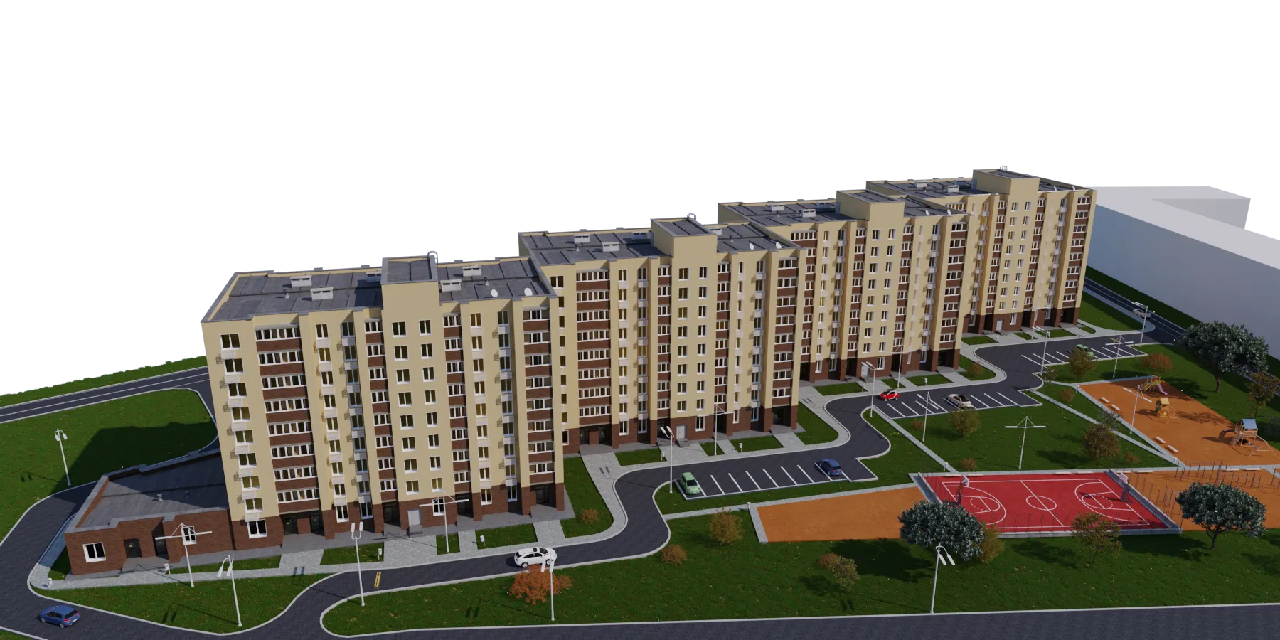 Планировка 1-комнатной квартиры 38.44 м² в ЖК ЖК по ул. Революционеров, г. Белебей — фото 1