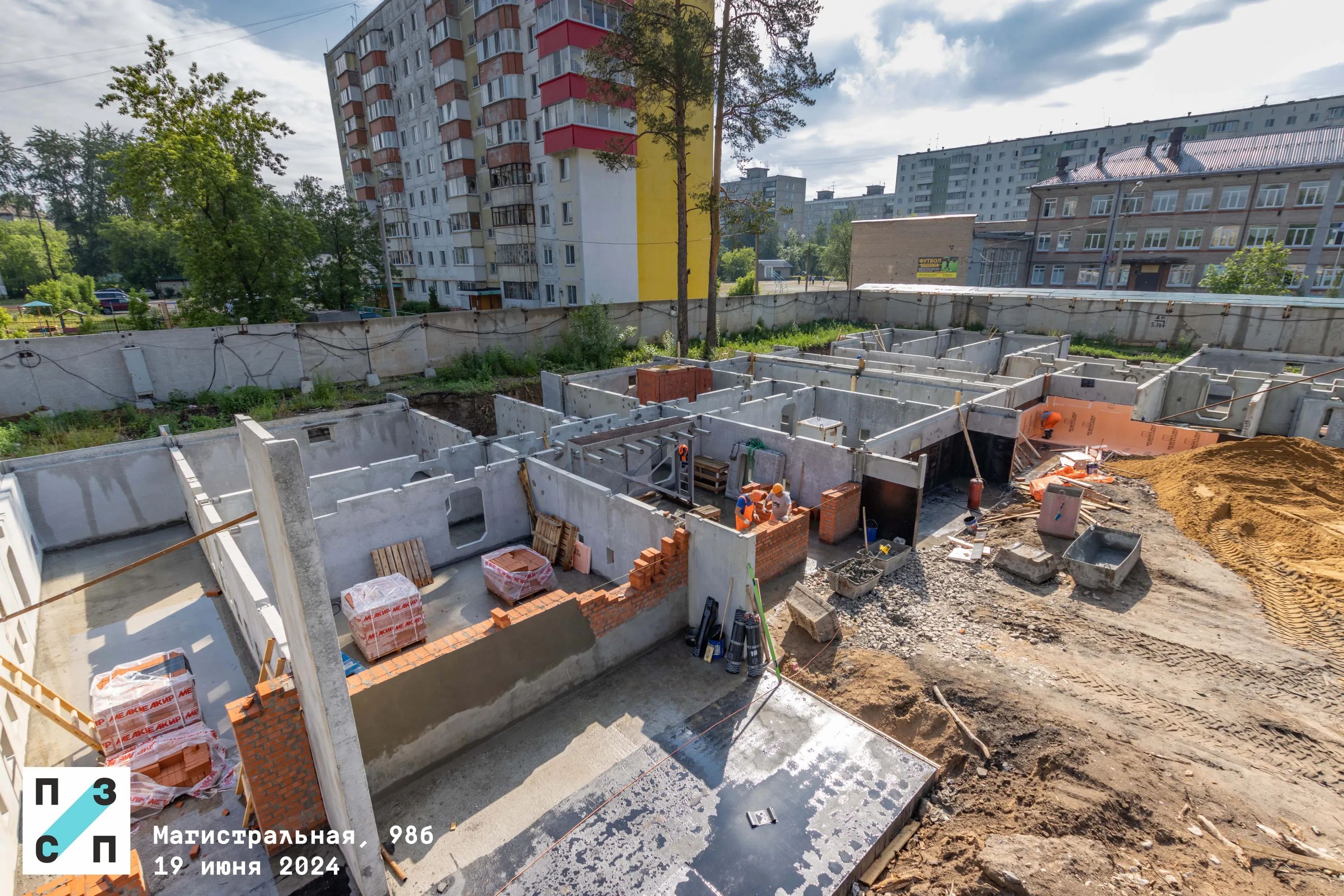 ЖК по ул. Магистральная ход строительства