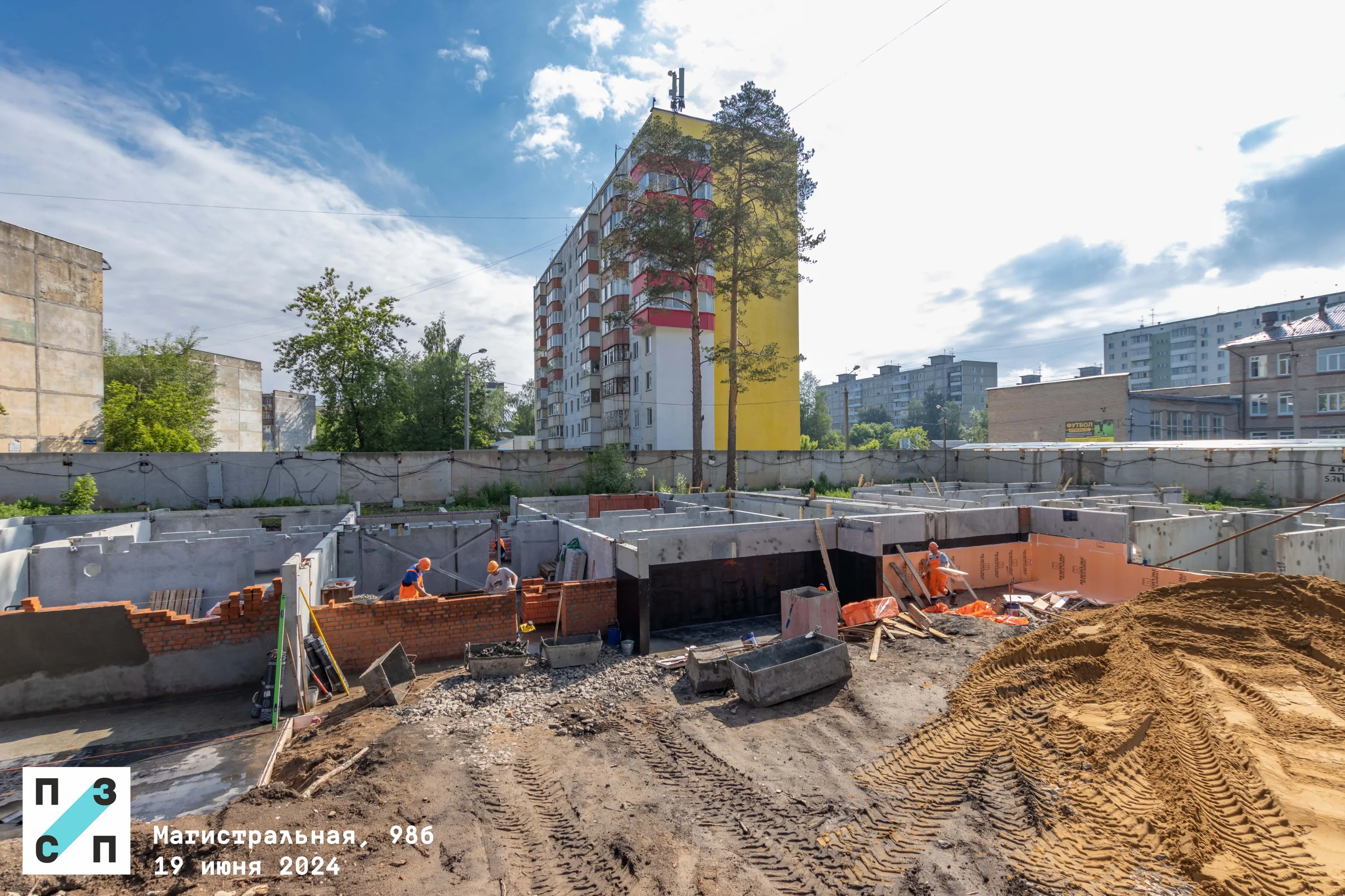 ЖК по ул. Магистральная ход строительства
