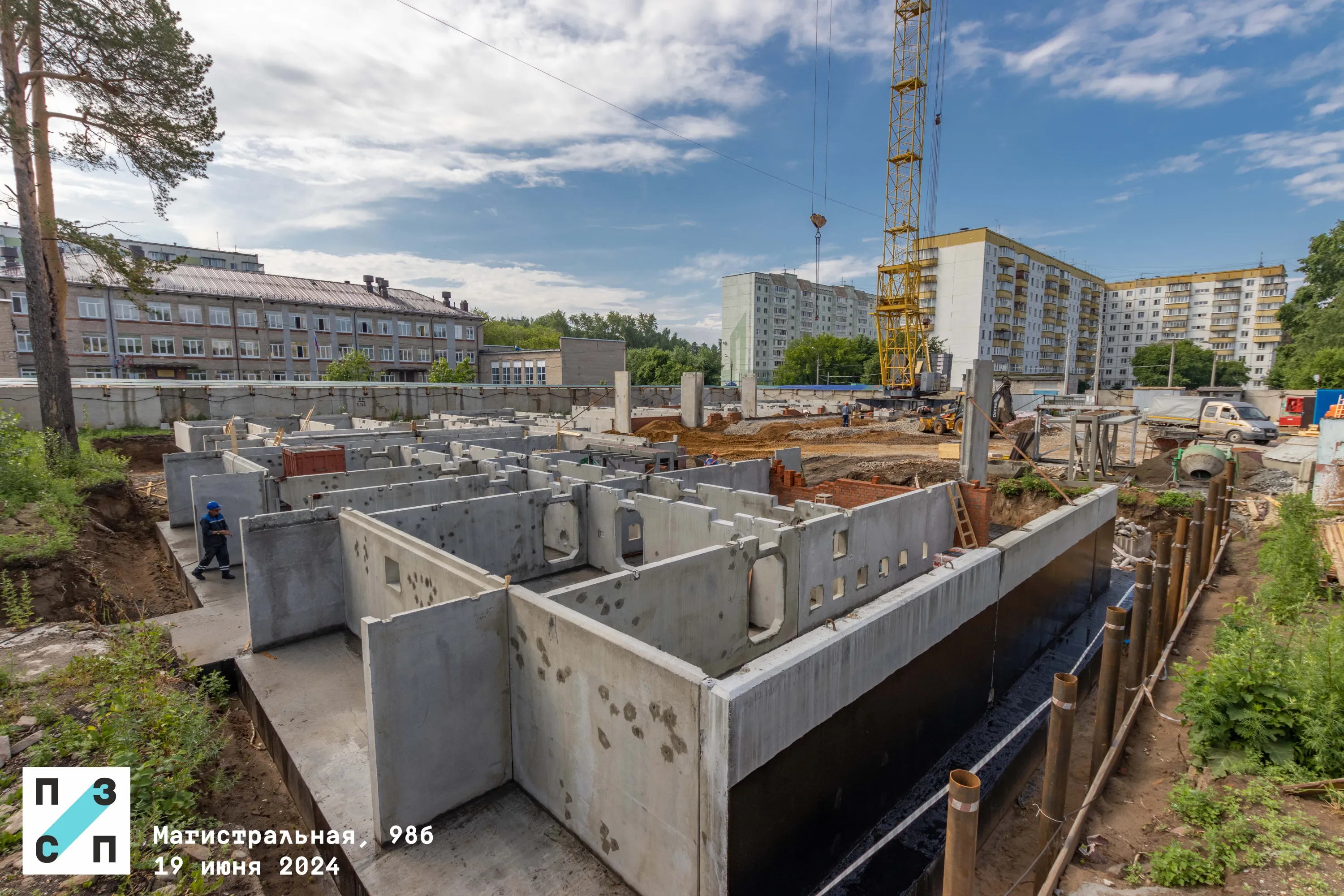 ЖК по ул. Магистральная ход строительства