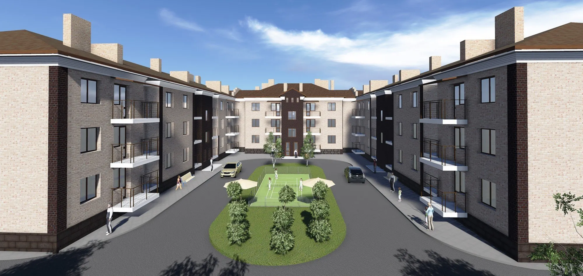 Планировка 2-комнатной квартиры 67.1 м² в ЖК ЖК "Маяковский", г. Азов — фото 1