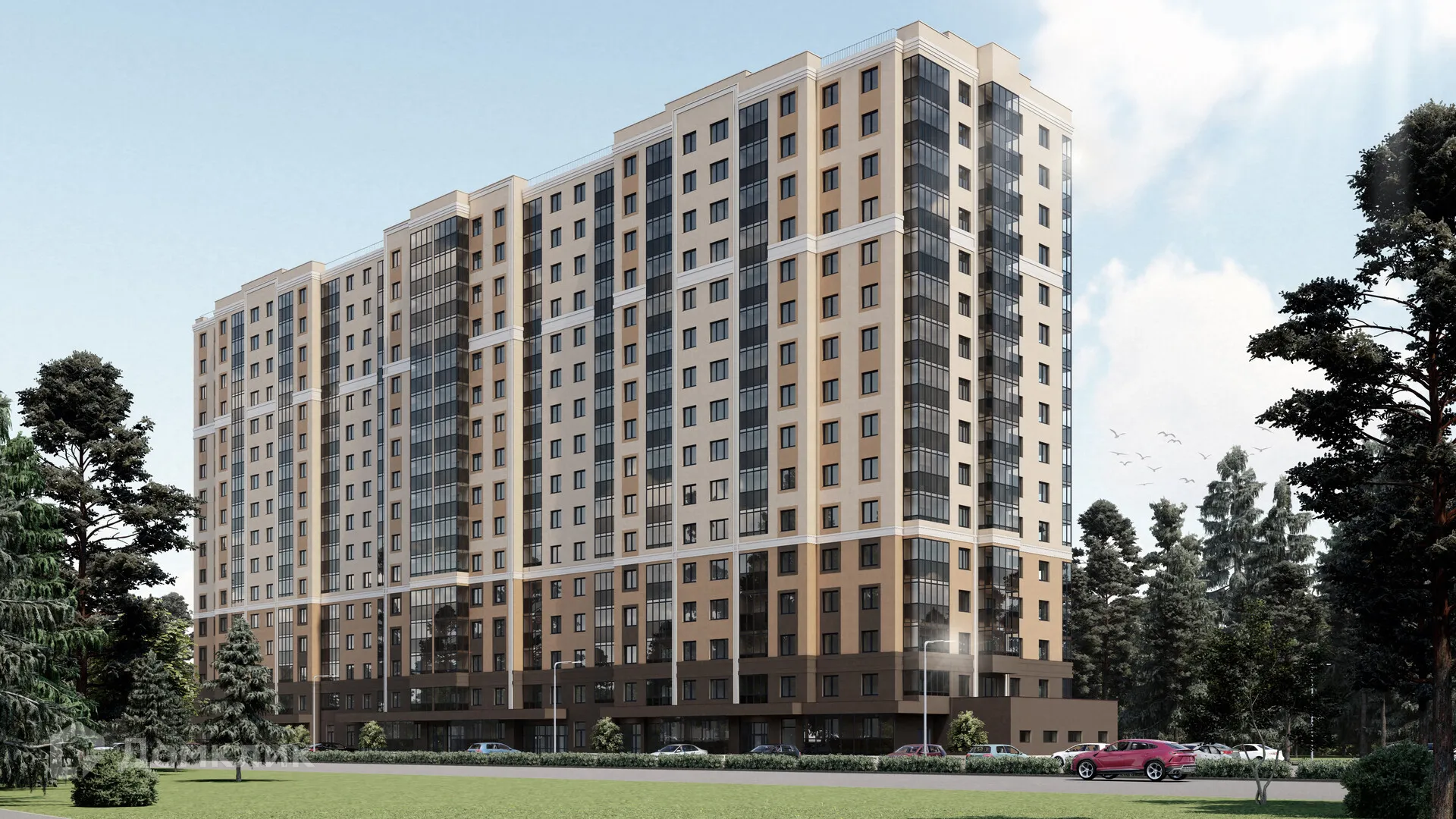 Планировка 3-комнатной квартиры 77.64 м² в ЖК ЖК Покровский парк, г. Верхняя Пышма — фото 1