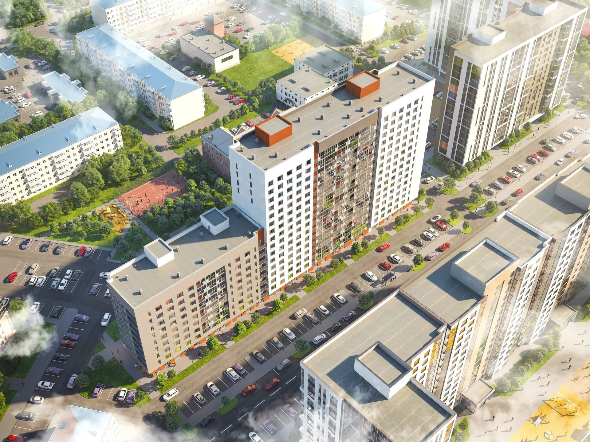 Планировка 3-комнатной квартиры 99.9 м² в ЖК ЖК Тихий центр-4, г. Верхняя Пышма — фото 1