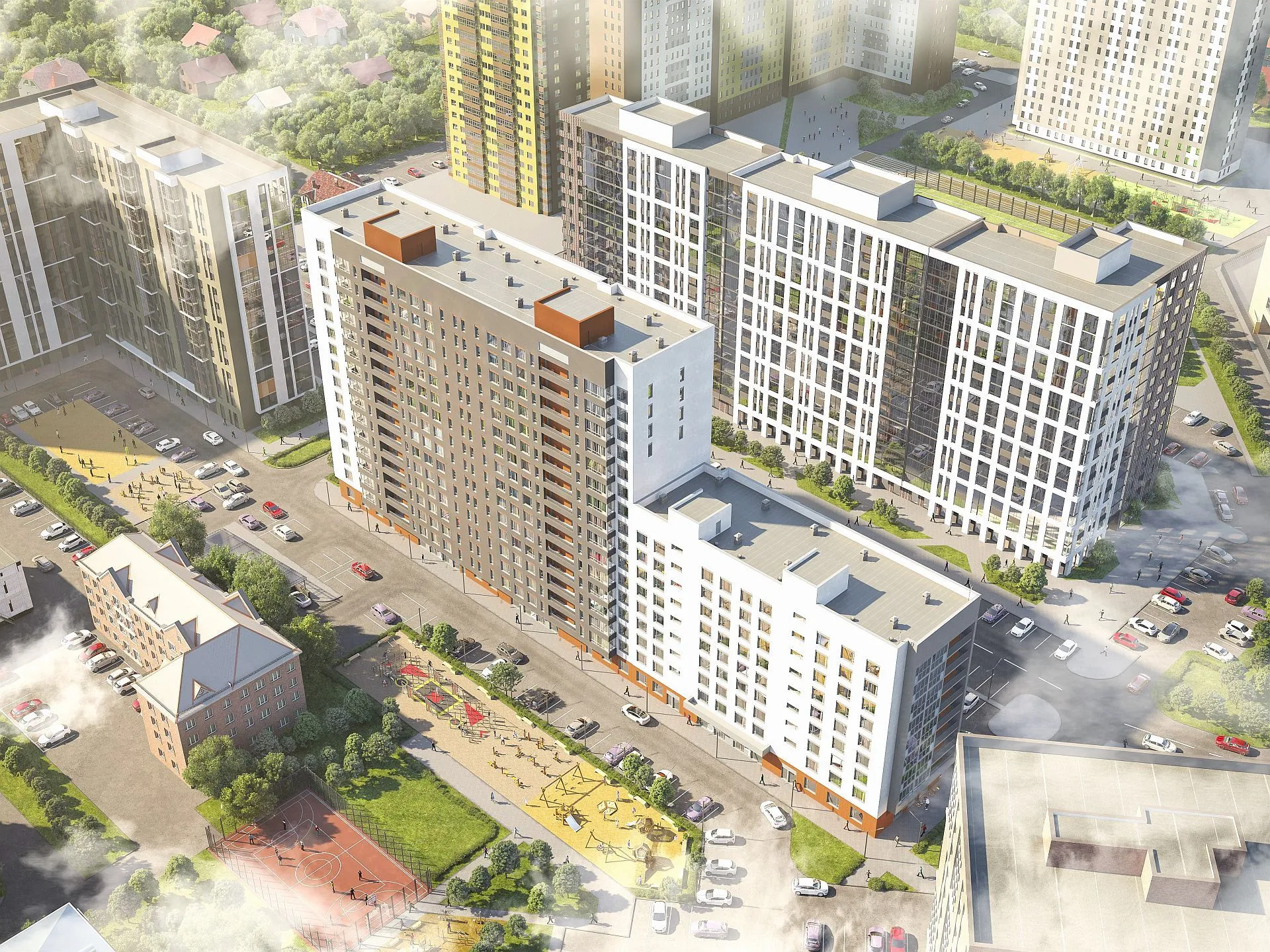 Планировка 3-комнатной квартиры 99.9 м² в ЖК ЖК Тихий центр-4, г. Верхняя Пышма — фото 2