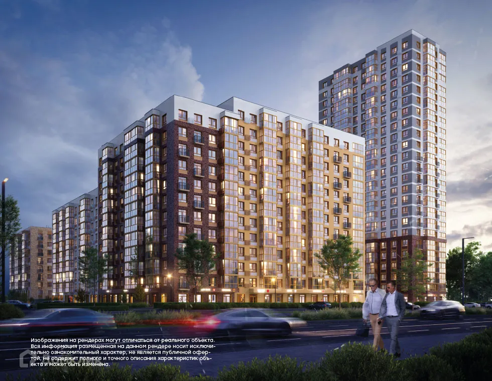 Планировка 2-комнатной квартиры 55.5 м² в ЖК ЖК Премьер-квартал на Набережной, г. Набережные Челны — фото 1