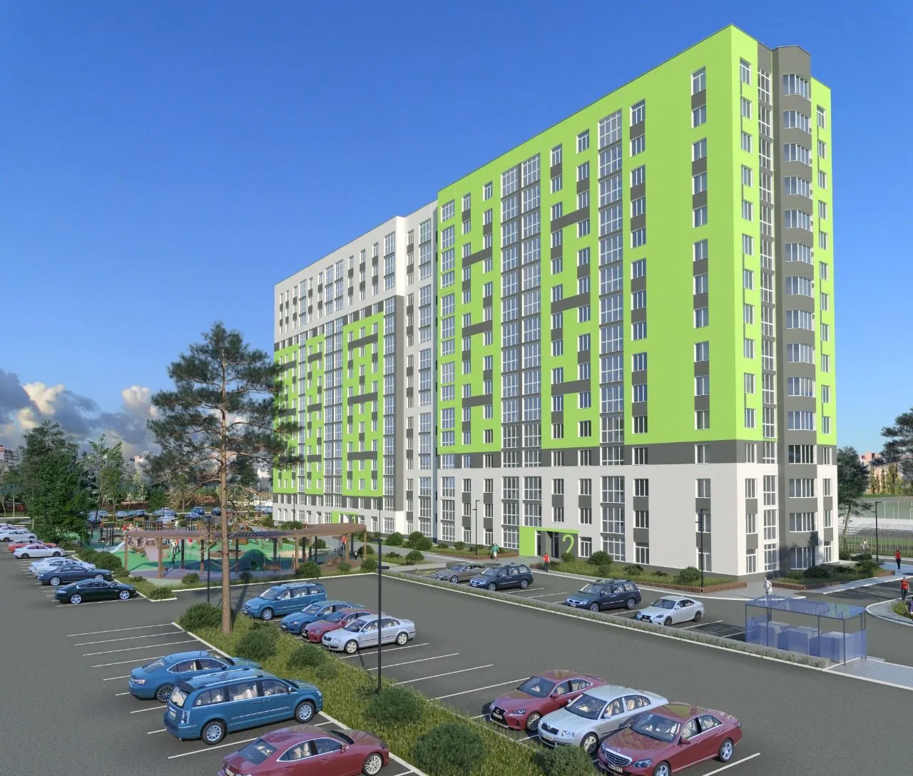 Планировка 2-комнатной квартиры 56.01 м² в ЖК ЖК ЛАЙФ, г. Нефтекамск — фото 1