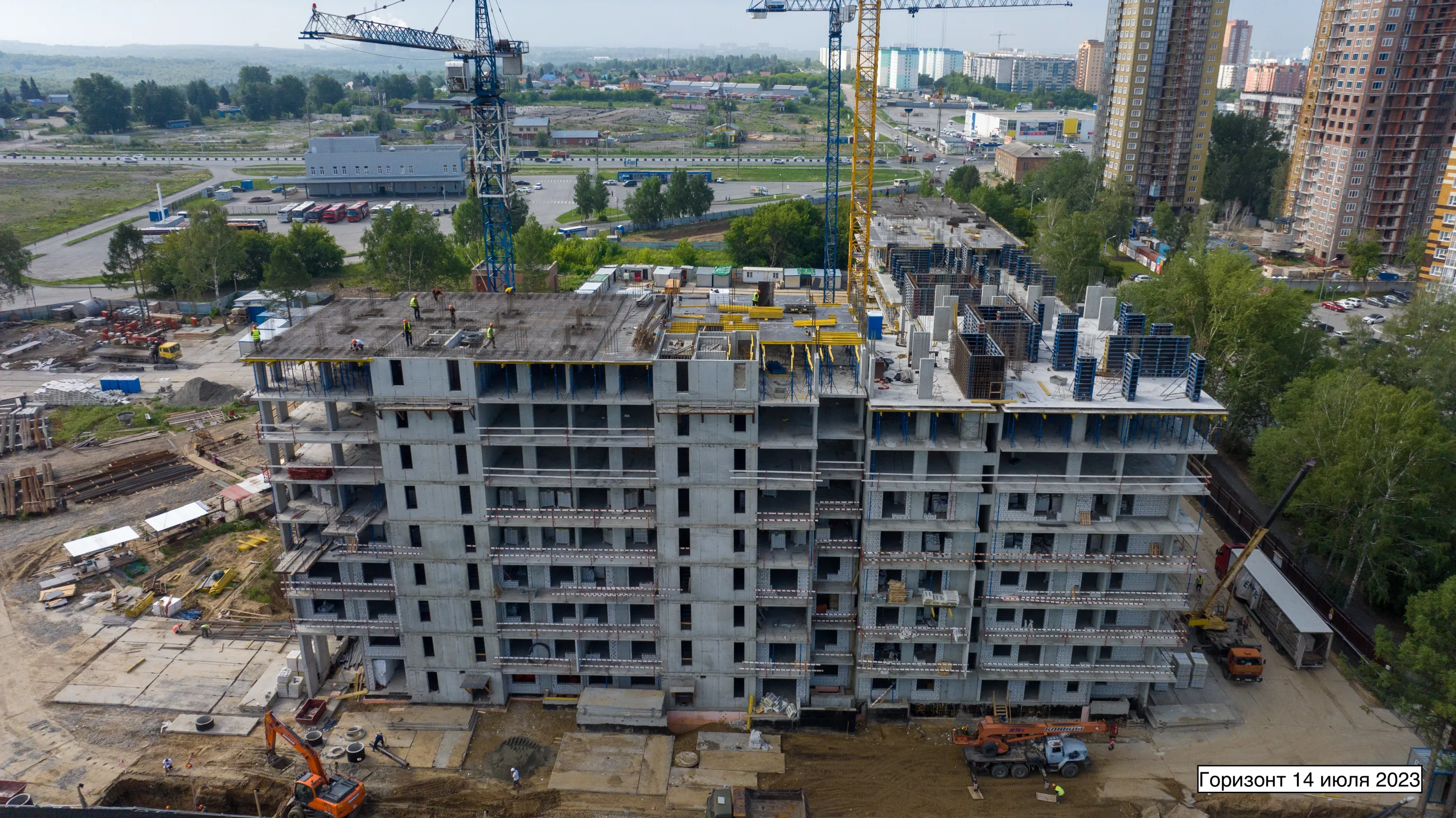 ЖК  GORIZONT  (ГОРИЗОНТ) ход строительства