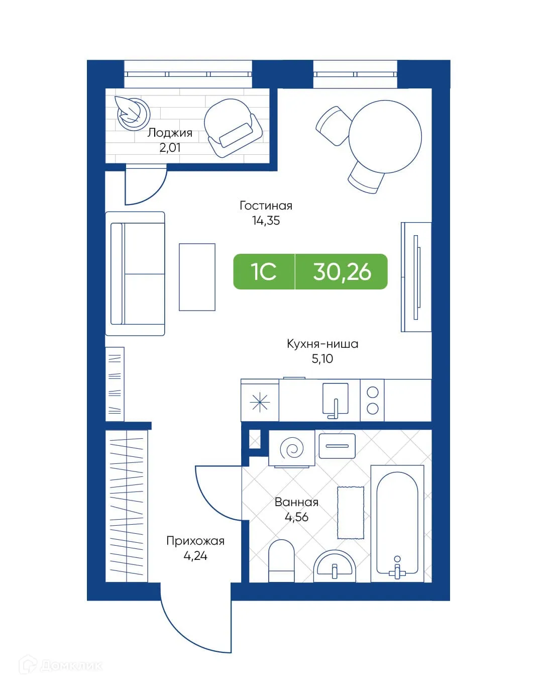 Фото квартиры в ЖК Биография