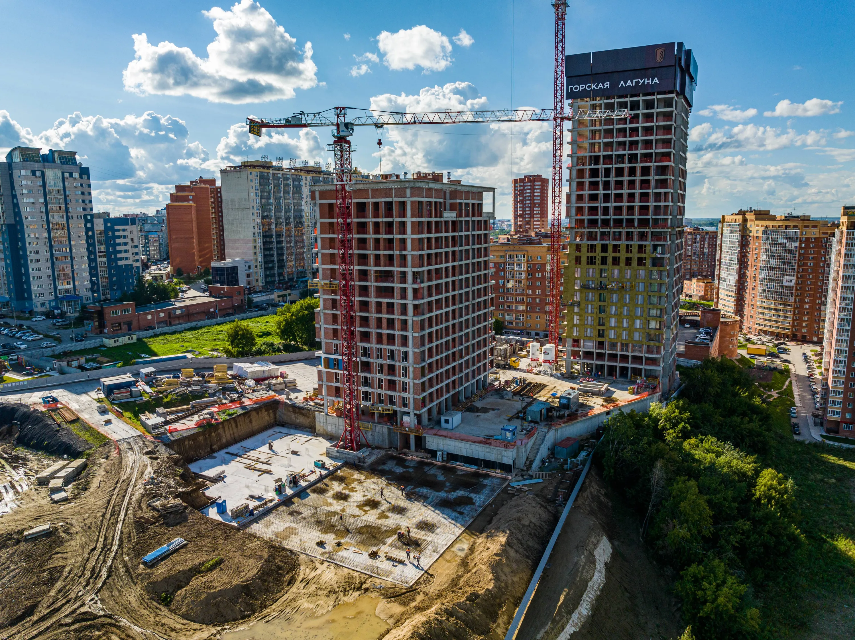 ЖК Квартал новой жизни Горская Лагуна ход строительства