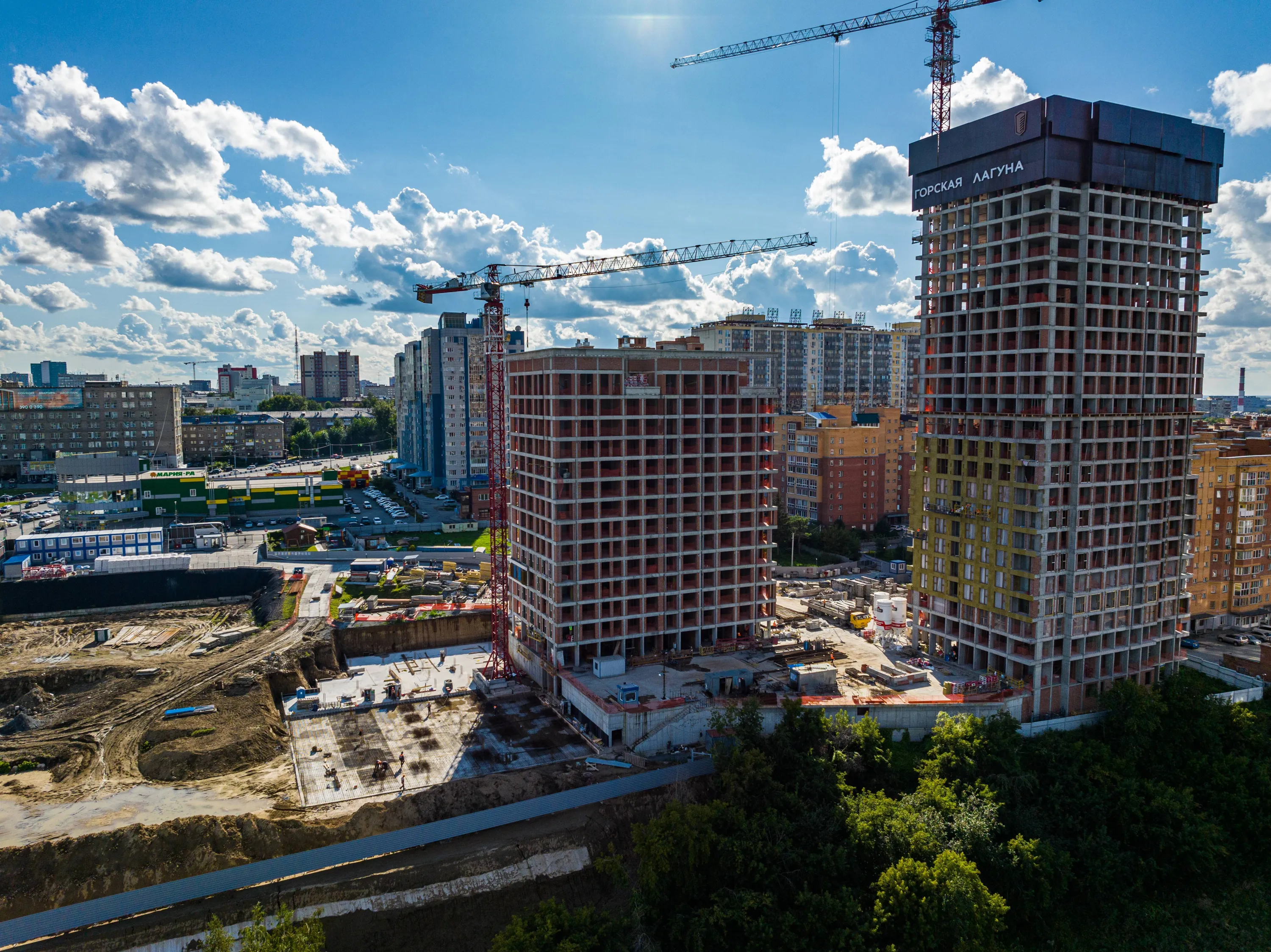 ЖК Квартал новой жизни Горская Лагуна ход строительства
