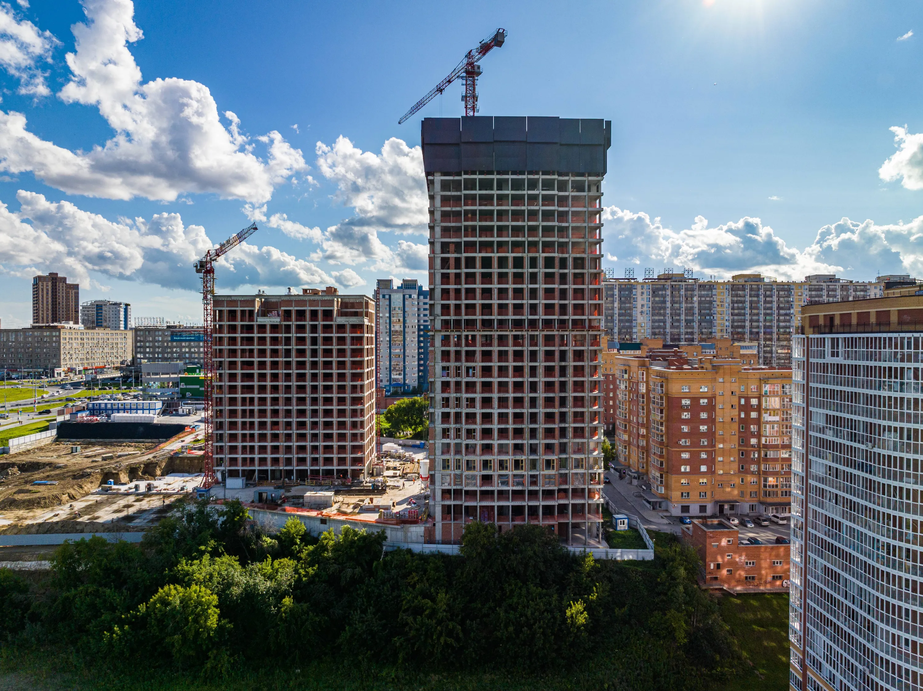 ЖК Квартал новой жизни Горская Лагуна ход строительства