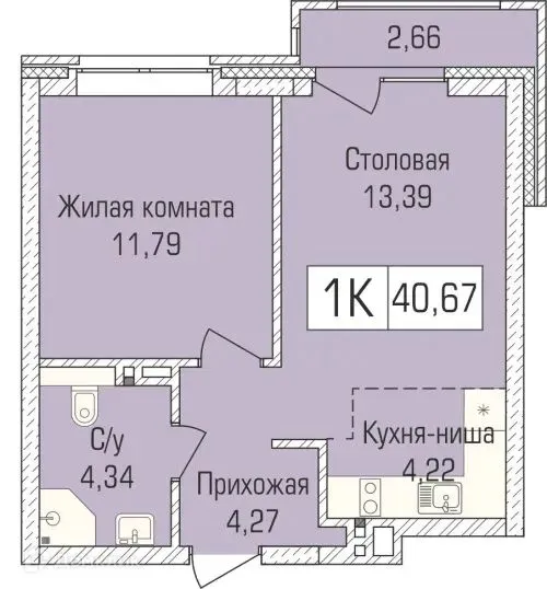 Фото квартиры в ЖК "Цивилизация"