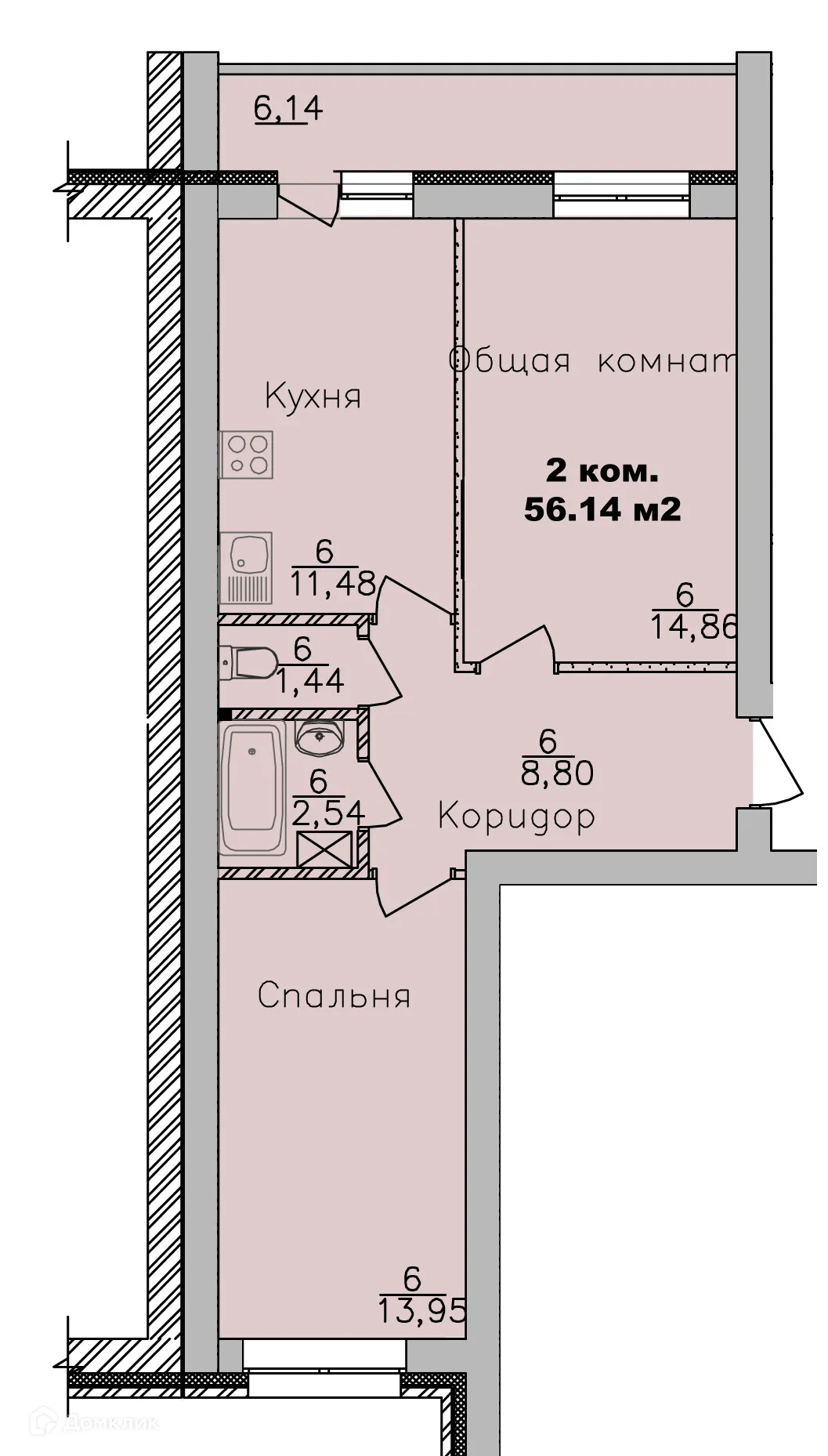 Фото квартиры в ЖК Дивногорский