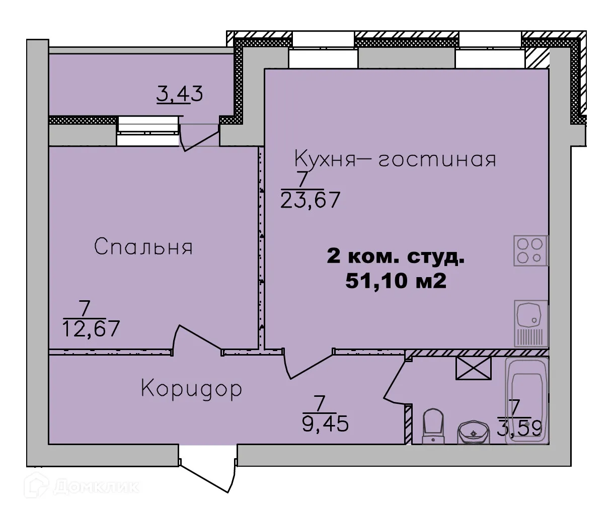 Фото квартиры в ЖК Дивногорский