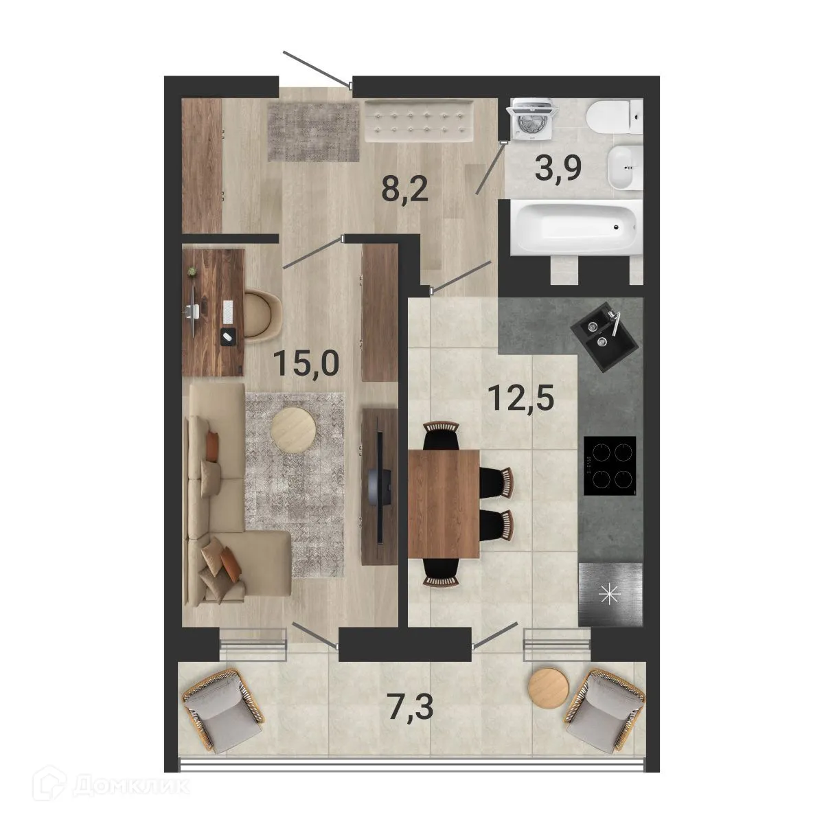 Фото квартиры в ЖК Тетрис