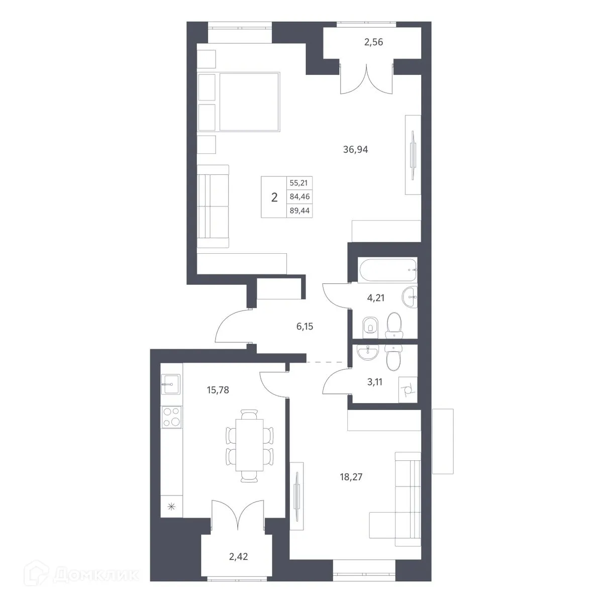 Фото квартиры в ЖК Основатели