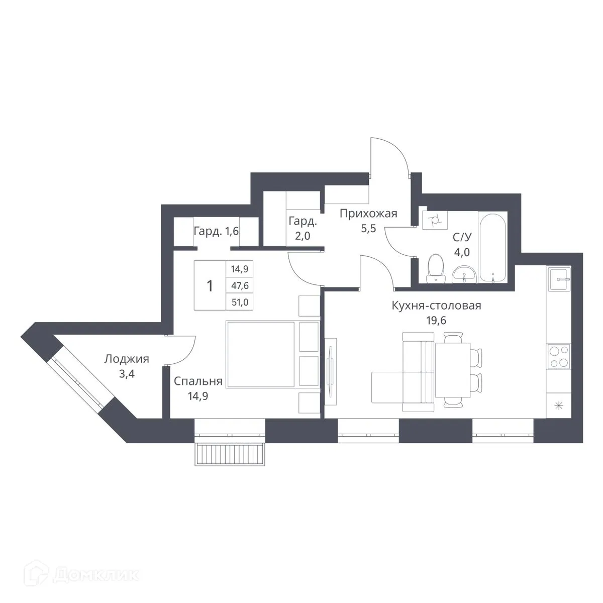 Фото квартиры в ЖК Основатели