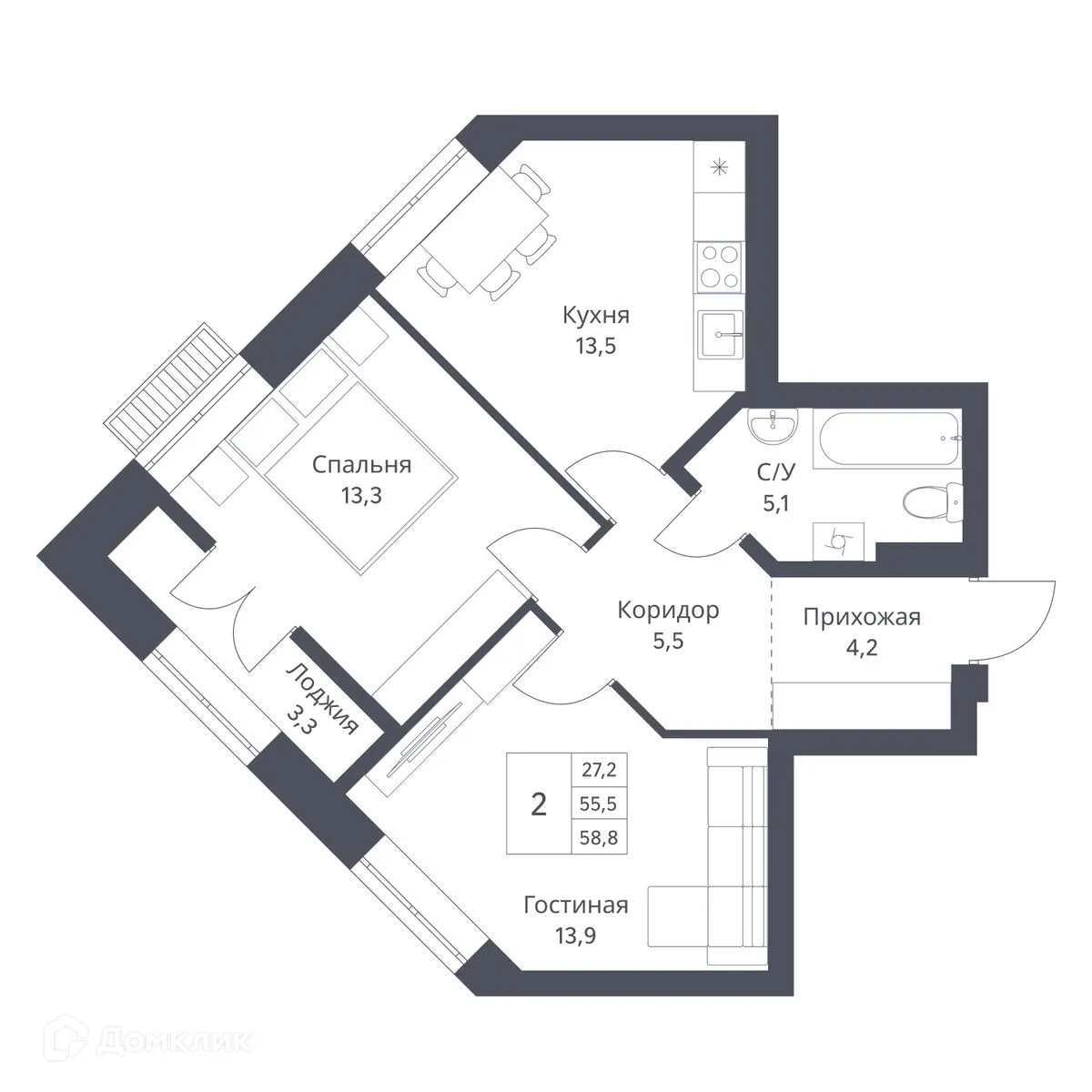 Фото квартиры в ЖК Основатели