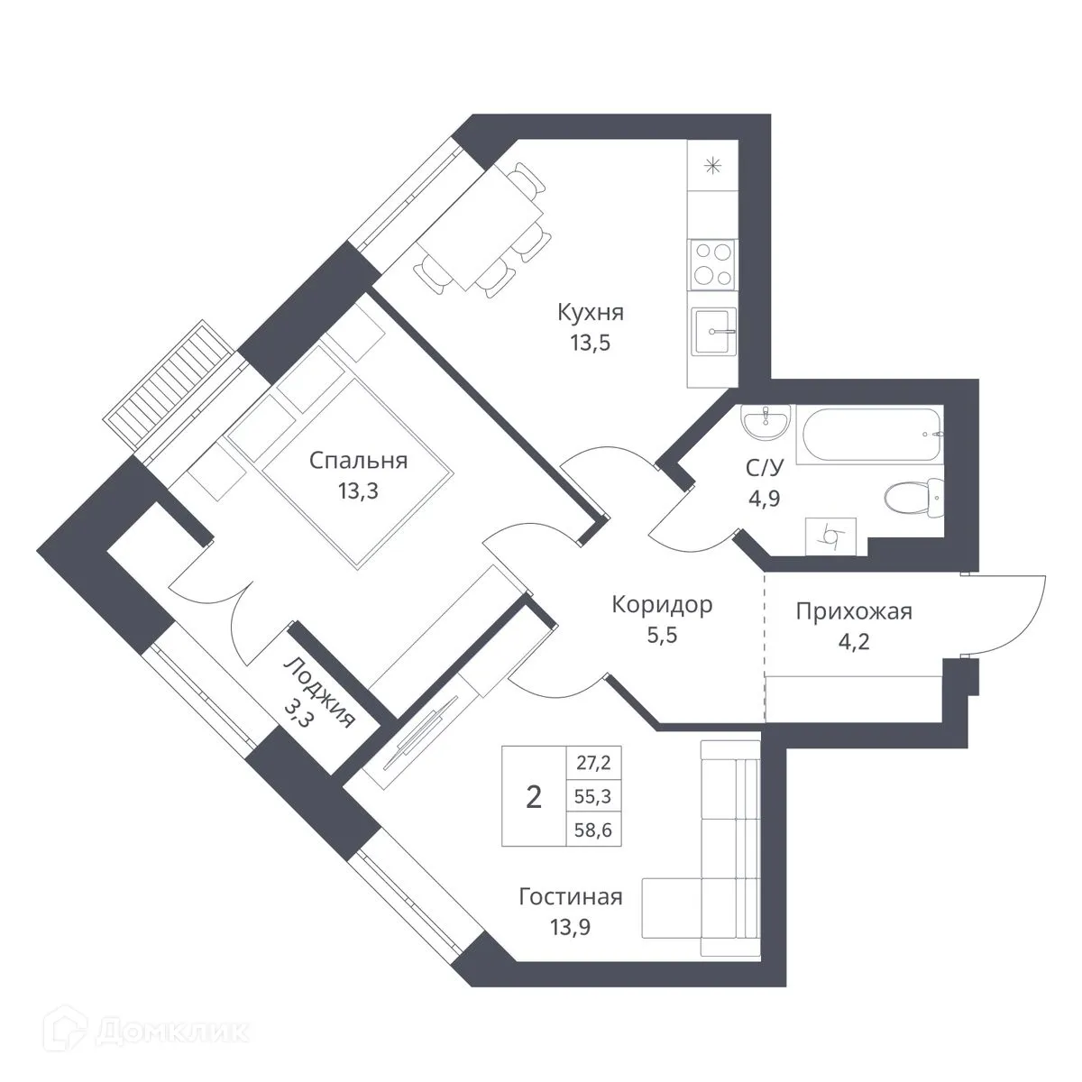 Фото квартиры в ЖК Основатели