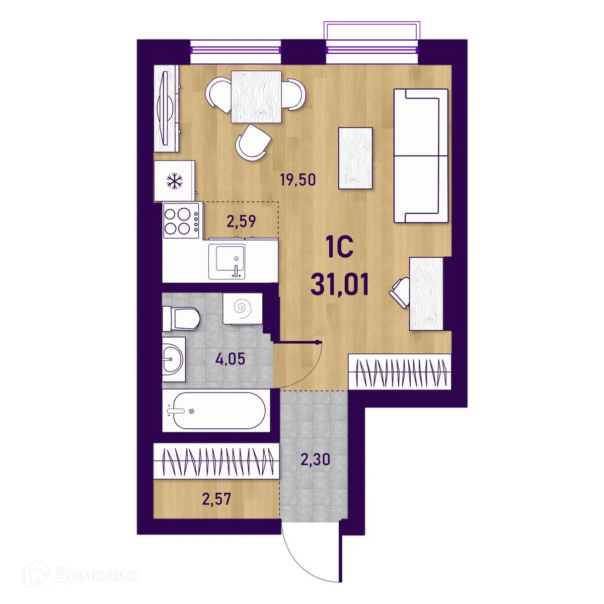 Фото квартиры в ЖК Оптимисты