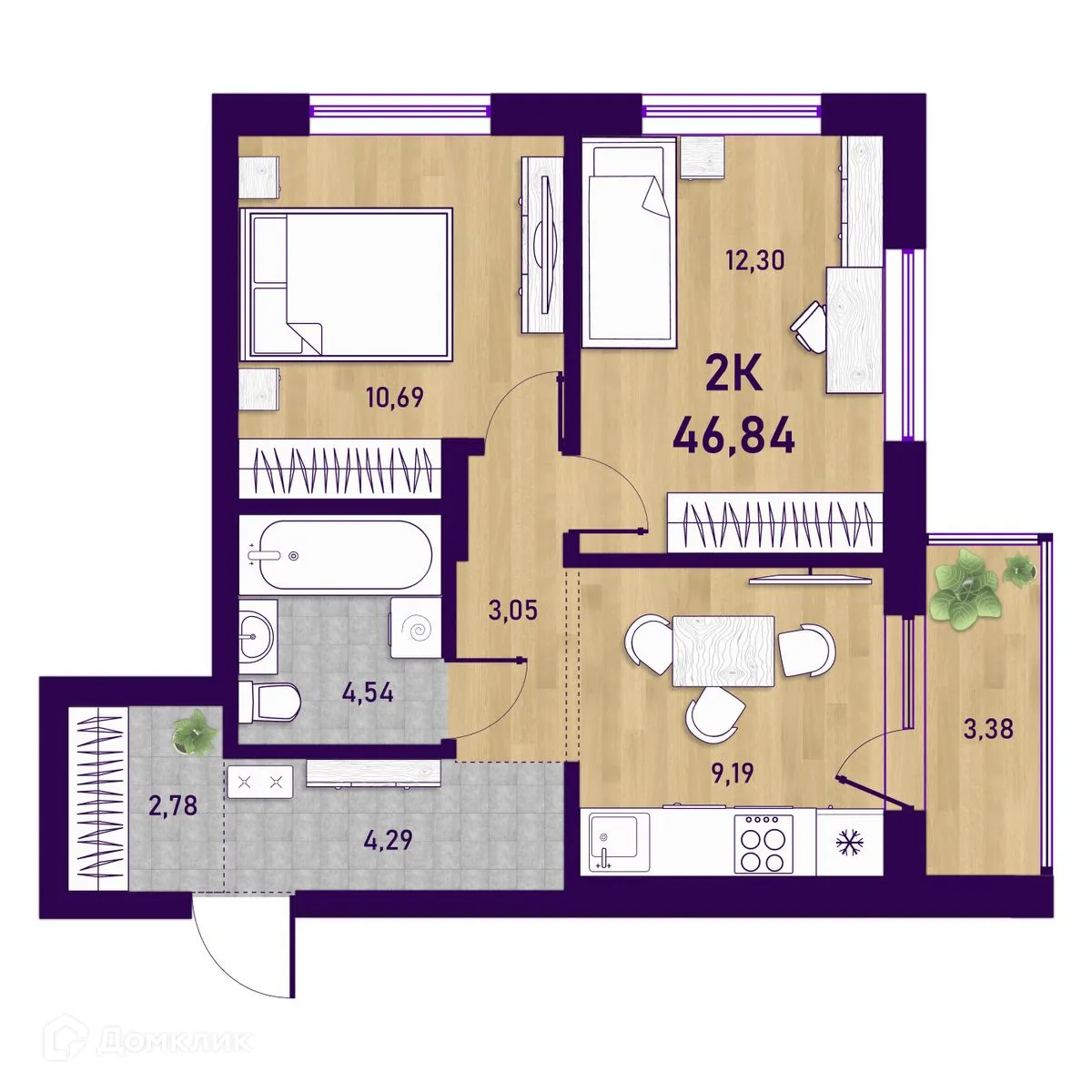 Фото квартиры в ЖК Оптимисты