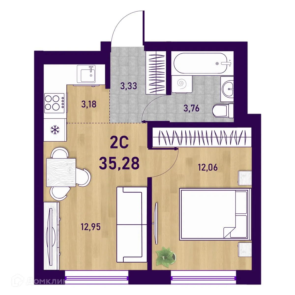 Фото квартиры в ЖК Оптимисты