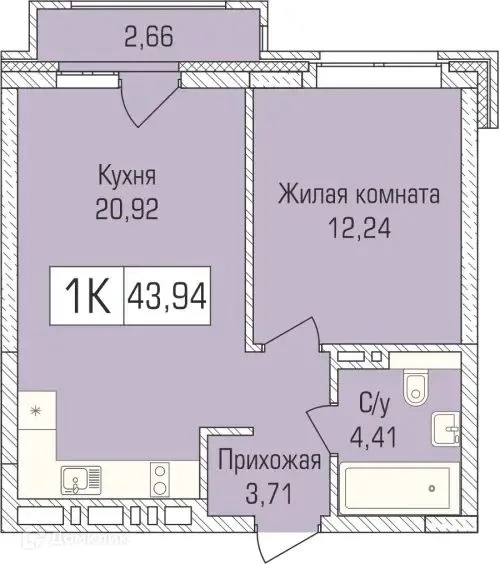 Фото квартиры в ЖК "Цивилизация"