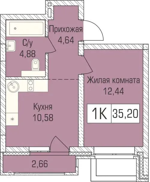Фото квартиры в ЖК "Цивилизация"