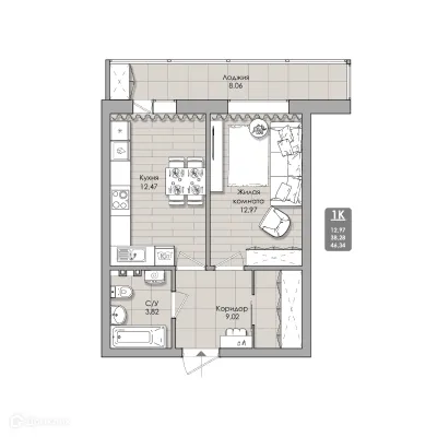 Фото квартиры в NOVA-апарт