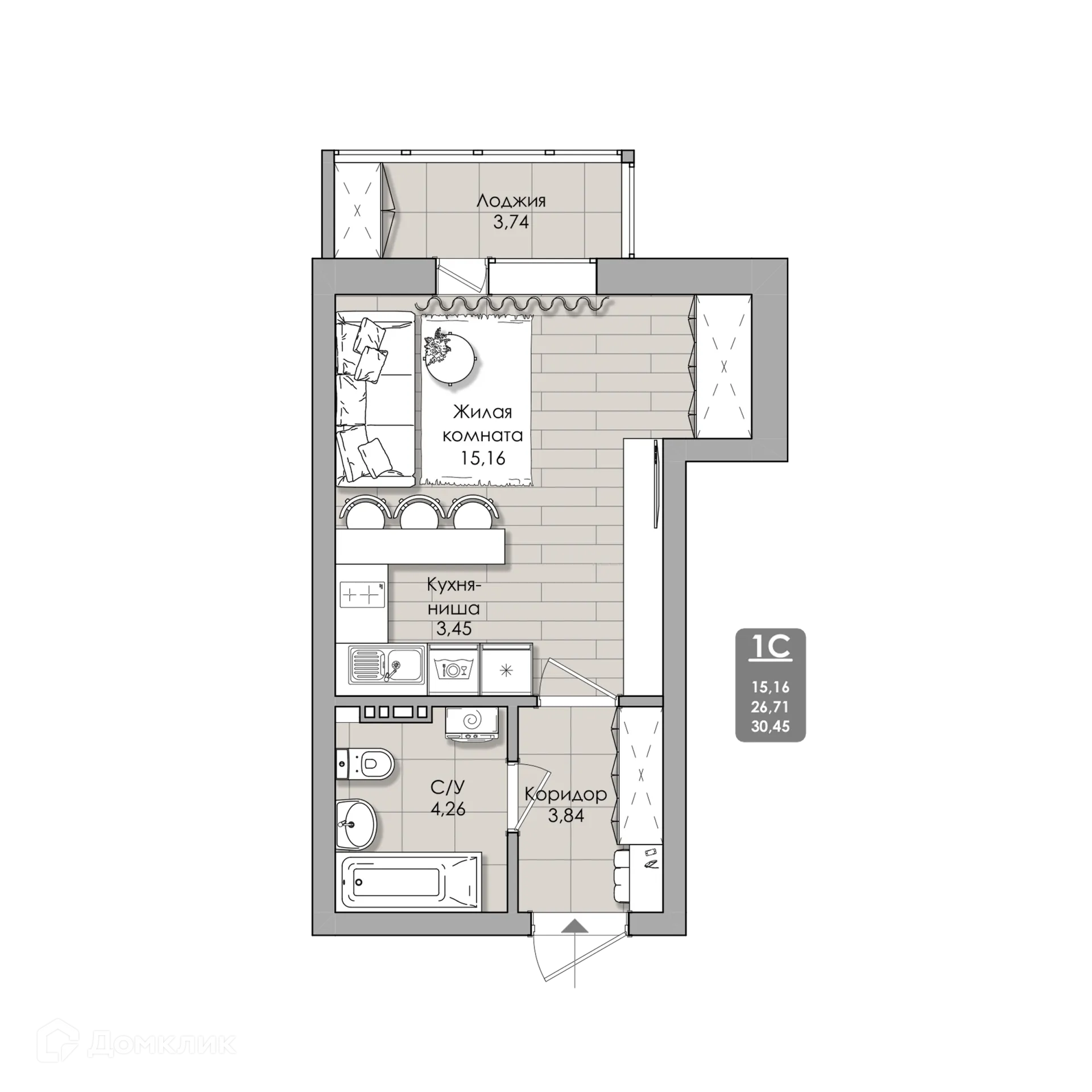 Фото квартиры в NOVA-апарт