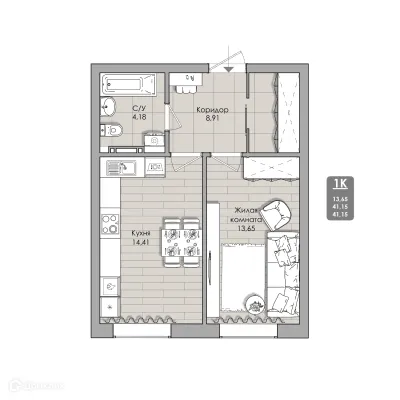 Фото квартиры в NOVA-апарт