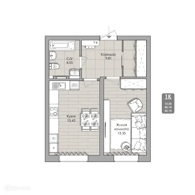 Фото квартиры в NOVA-апарт