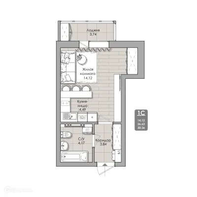 Фото квартиры в NOVA-апарт