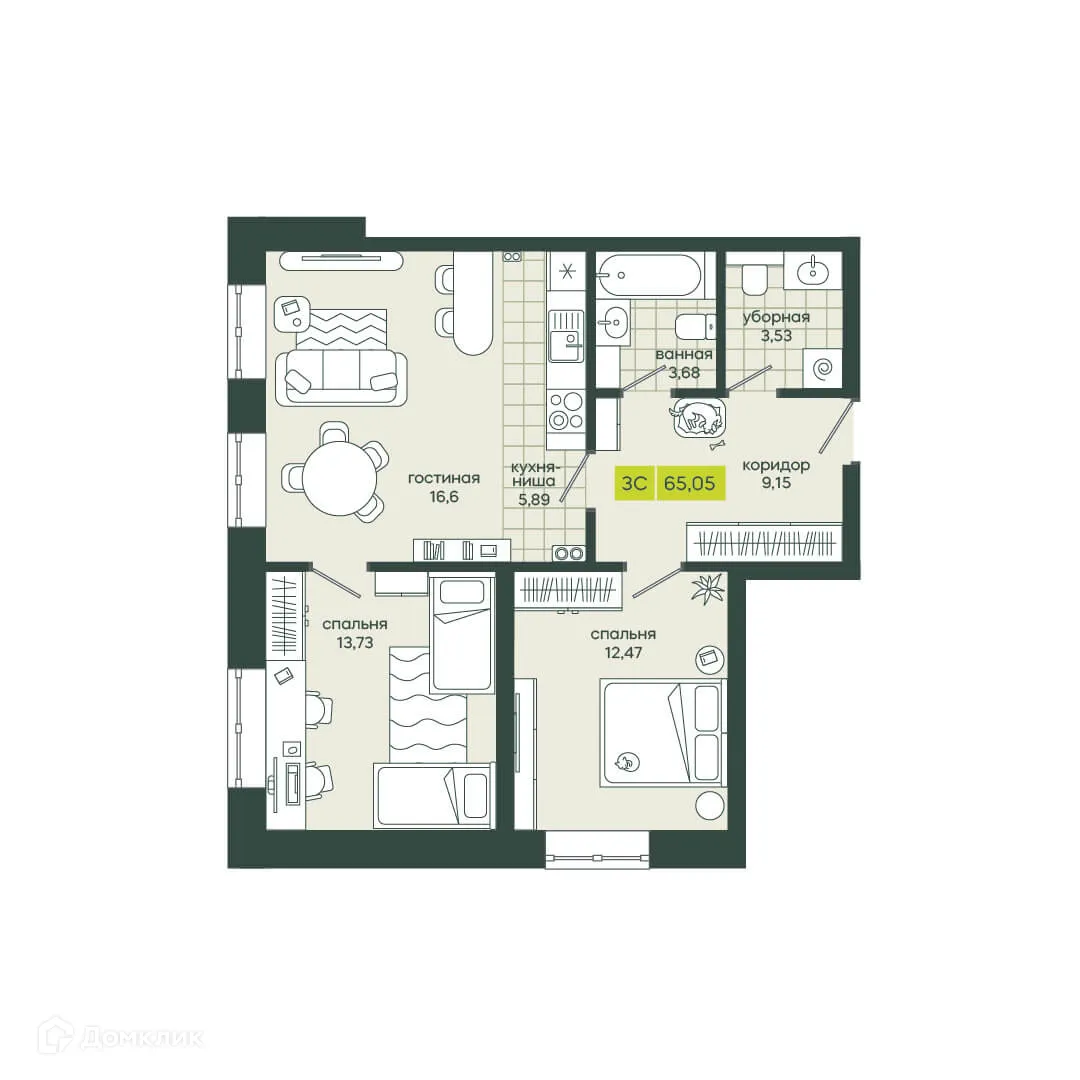 Фото квартиры в ЖК Белкин