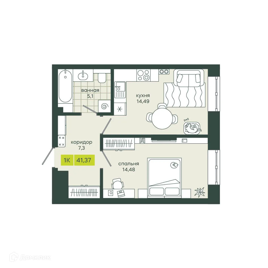 Фото квартиры в ЖК Белкин