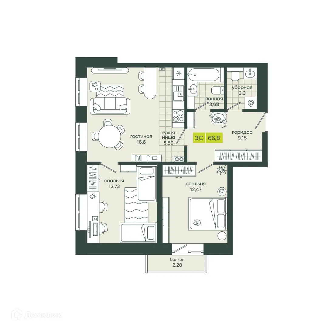 Фото квартиры в ЖК Белкин