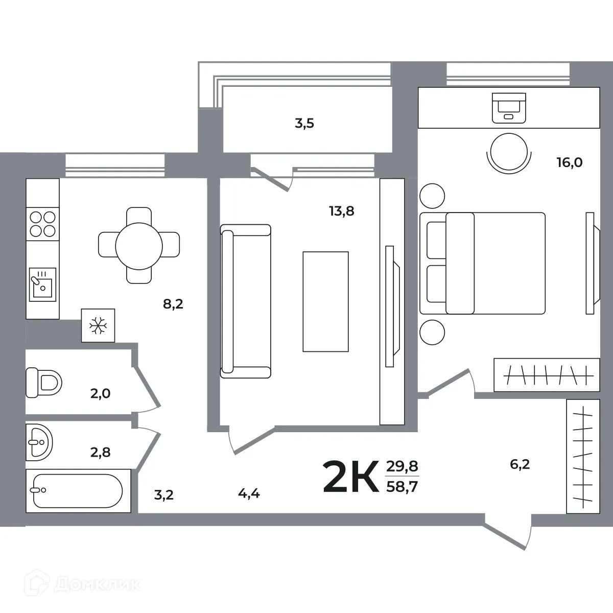 Фото квартиры в ЖК Сергиев Пассаж на Беловежской