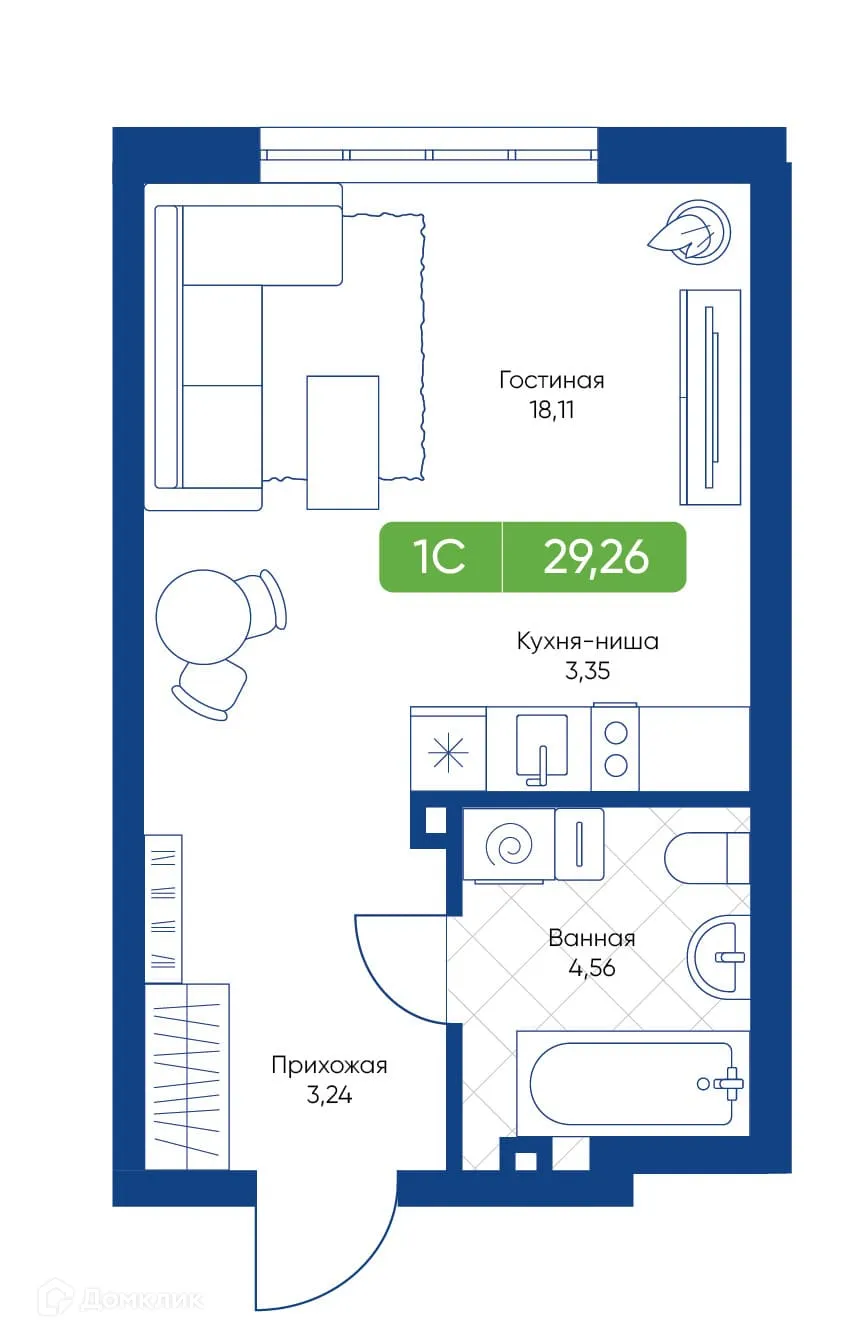 Фото квартиры в ЖК Биография