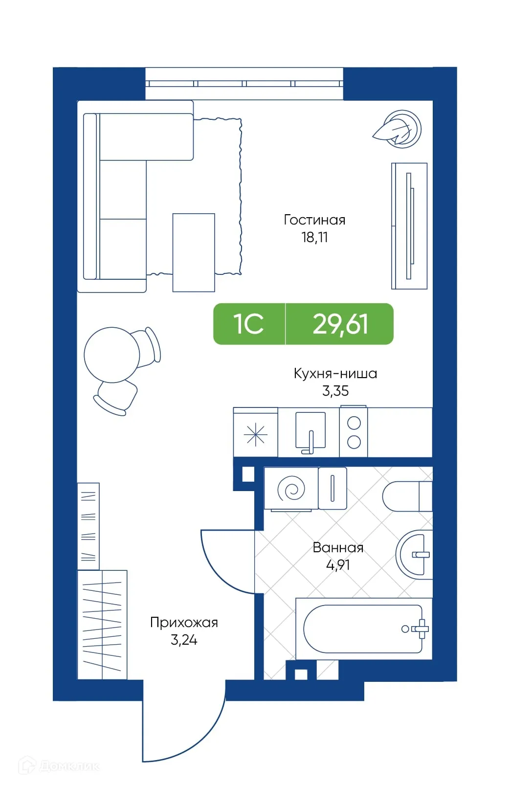Фото квартиры в ЖК Биография