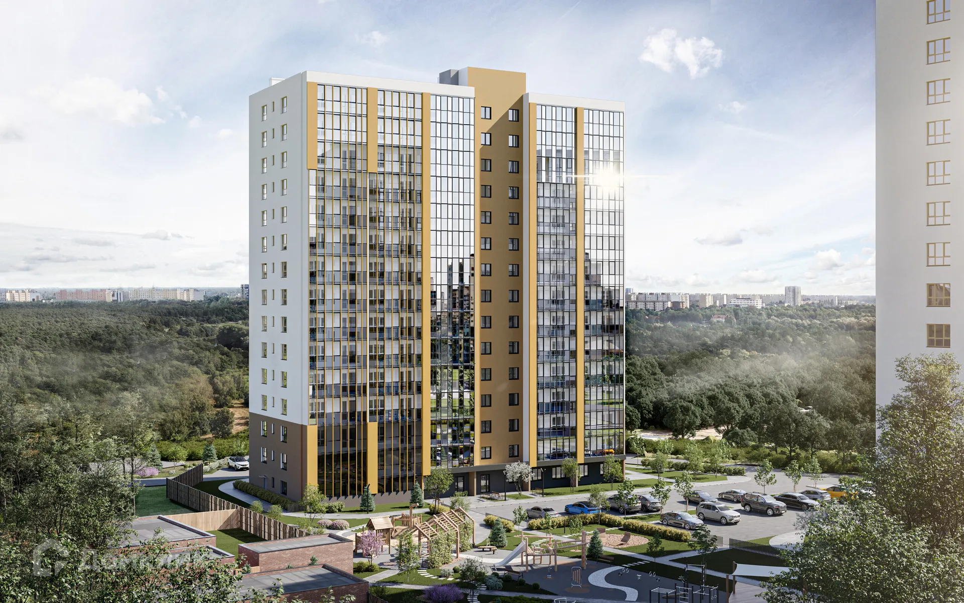 Планировка 1-комнатной квартиры 45.71 м² в ЖК ЖК Новый парк, г. Обь — фото 1