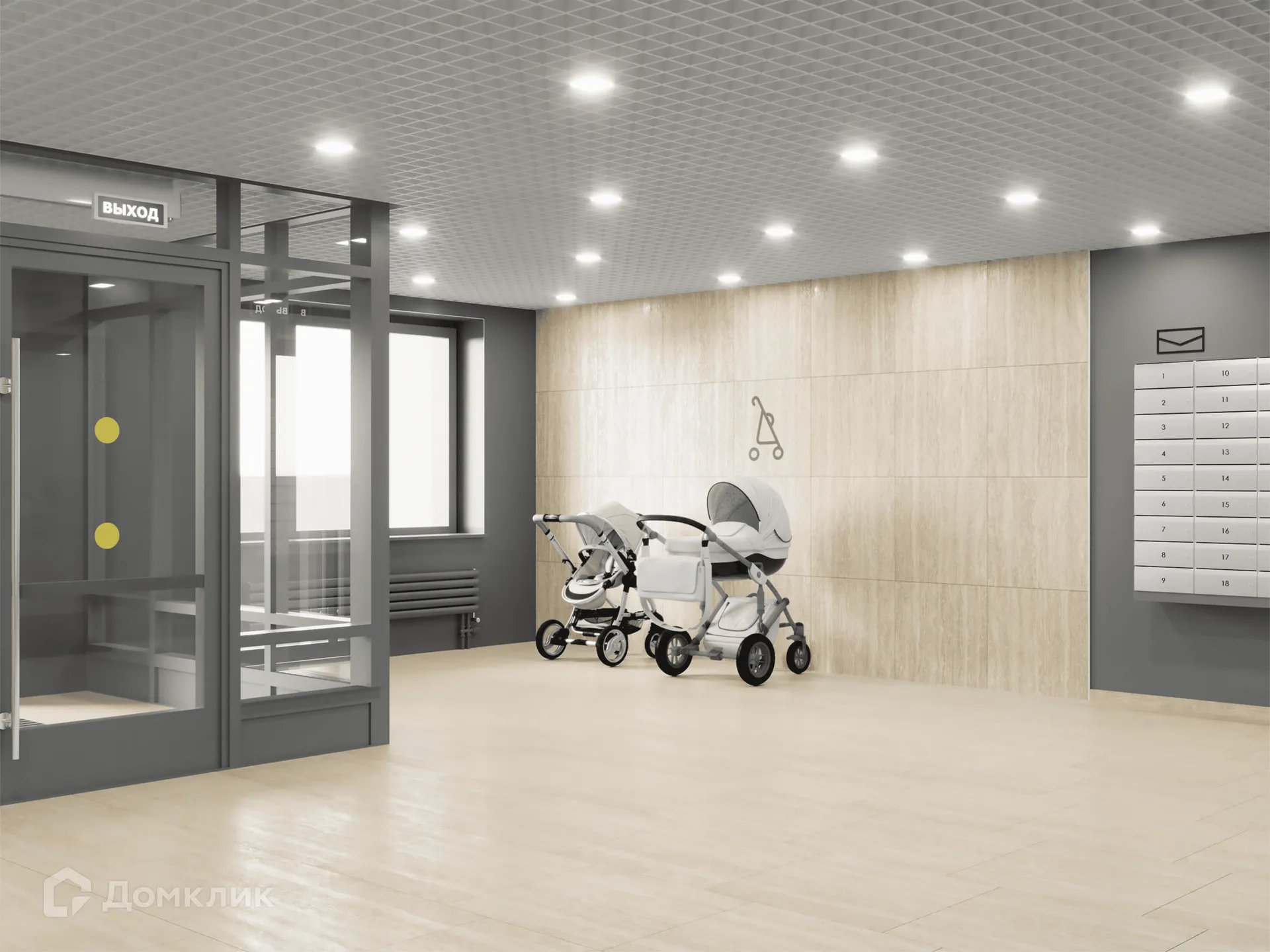 Планировка 1-комнатной квартиры 45.71 м² в ЖК ЖК Новый парк, г. Обь — фото 4