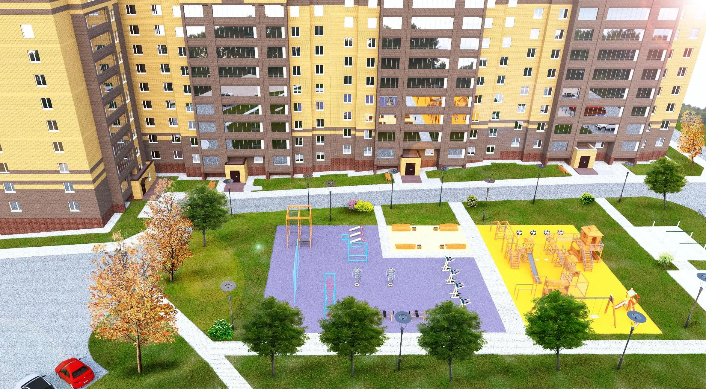 Планировка 3-комнатной квартиры 73.56 м² в ЖК ЖК Дом на Московском проспекте, г. Октябрьский — фото 1