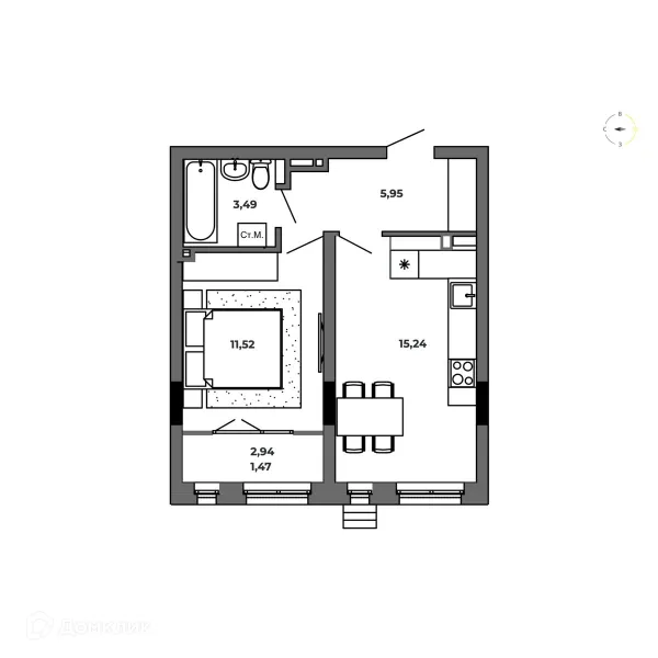 Квартира в ЖК по ул. Красный Пахарь