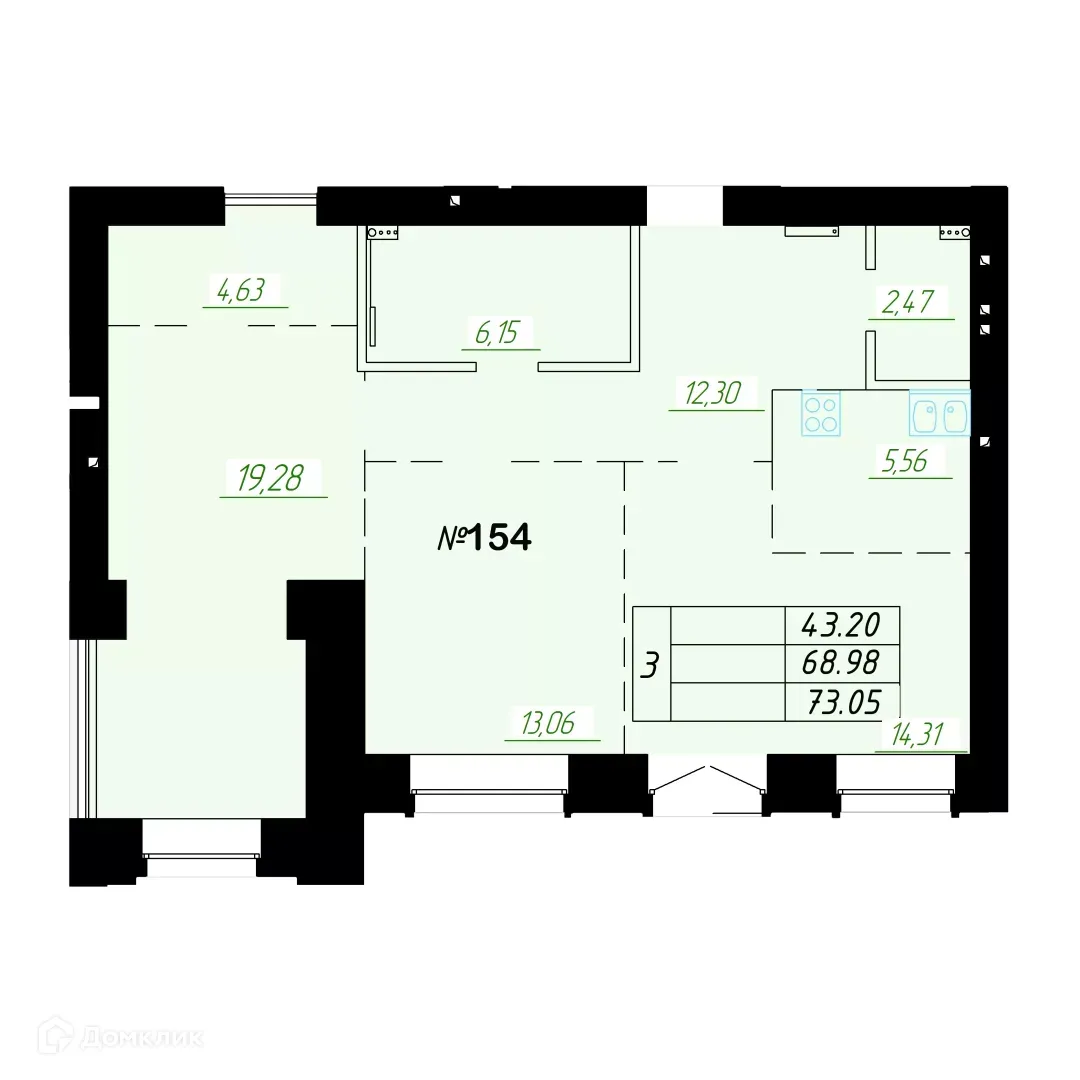 Фото квартиры в ЖК "ГРАФ"