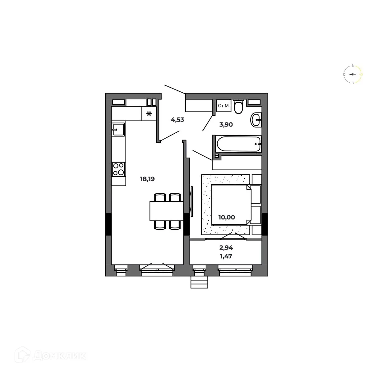 Фото квартиры в ЖК по ул. Красный Пахарь