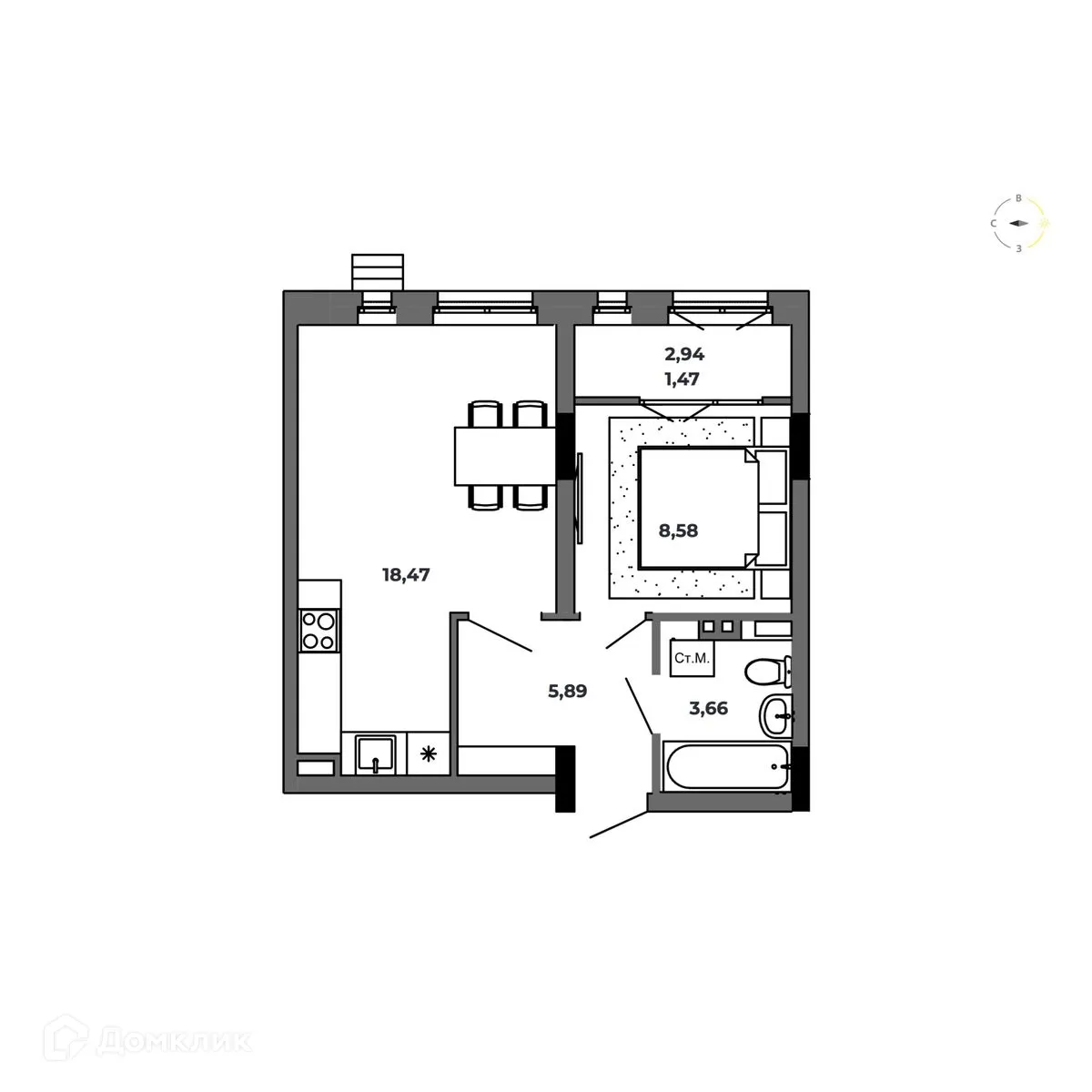 Фото квартиры в ЖК по ул. Красный Пахарь